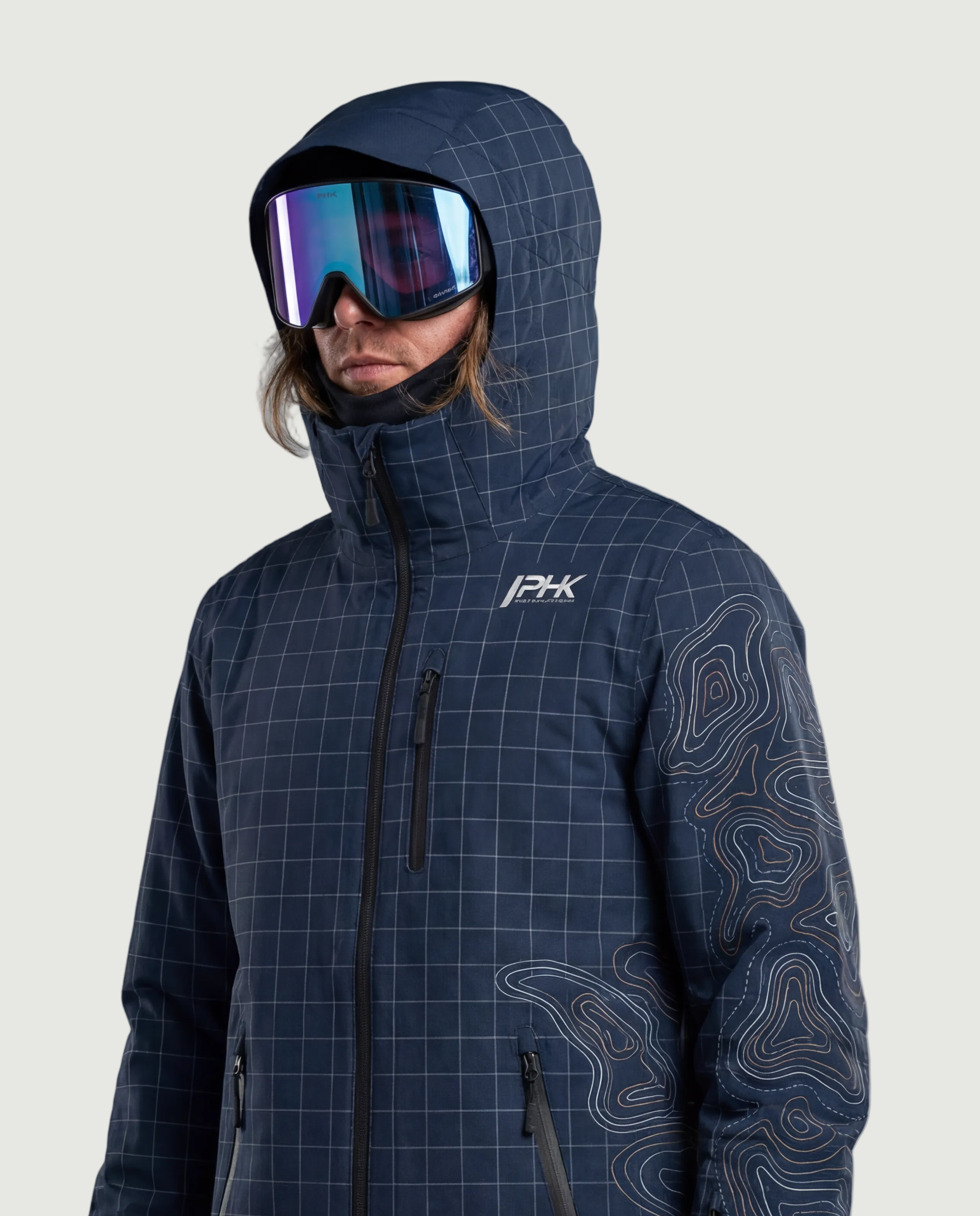 Blue Level Curves Overalls